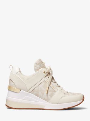 Sneaker Georgie in pelle e logo jacquard image number 1