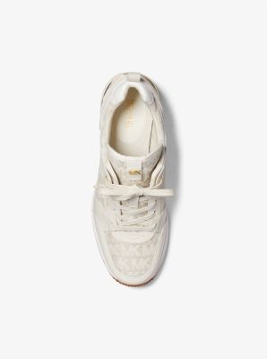 Sneaker Georgie in pelle e logo jacquard image number 3
