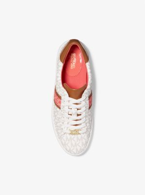 Irving leather and shop logo stripe sneaker