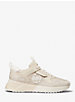 Theo Logo Jacquard and Leather Trainer image number 1