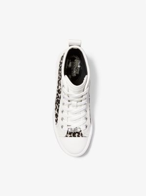 Evy Leopard Print Calf Hair High-Top Sneaker image number 3