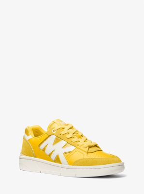 Shop Michael Kors Rebel Leather Sneaker In Yellow