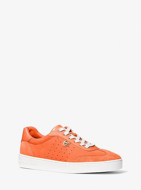 Michael Kors Scotty Suede Sneaker In Orange