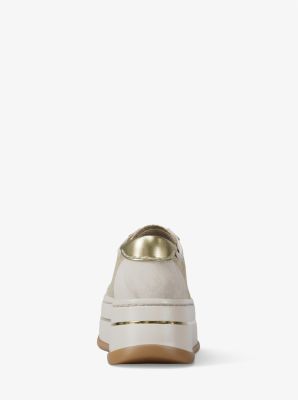Hayes Glitter Embellished Leather Platform Sneaker