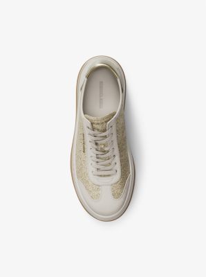 Hayes Glitter Embellished Leather Platform Sneaker