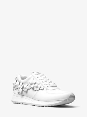 allie floral appliqué leather sneaker