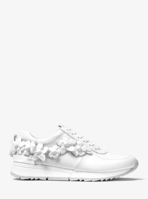michael michael kors allie floral appliqué leather sneaker