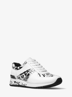 Allie Graffiti Leather Sneaker 