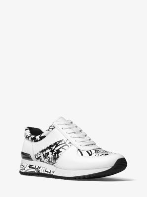 michael kors sneakers black and white
