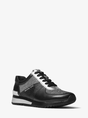 Allie Glitter Chain Mesh Sneaker Michael Kors