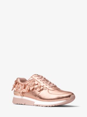 allie floral appliqué leather sneaker