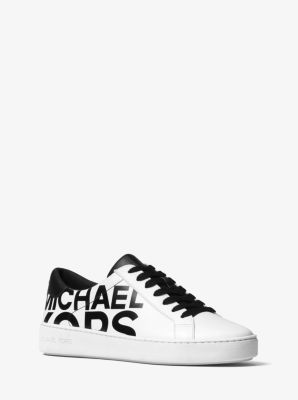 michael kors irving leather and logo sneaker