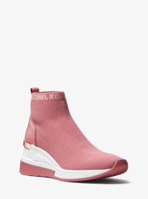 Skyler logo wedge cheap sneaker booties