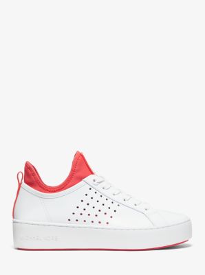 ace perforated leather and scuba sneaker