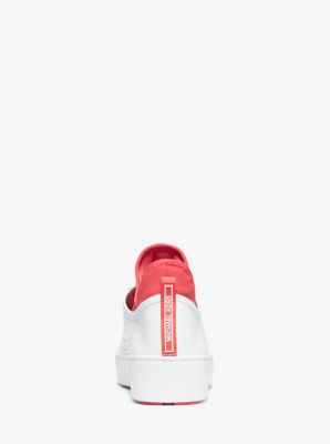 michael michael kors ace leather and scuba sneaker