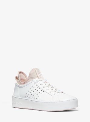 ace perforated leather and scuba sneaker