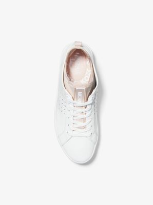 michael michael kors ace leather and scuba sneaker