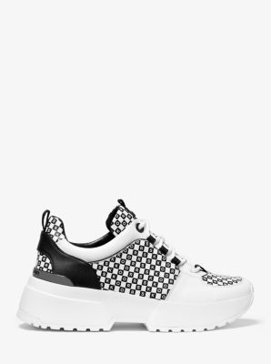 cosmo printed leather trainer michael kors