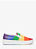 Dylan Rainbow Striped Leather Slip-On Sneaker image number 1