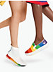 Dylan Rainbow Striped Leather Slip-On Sneaker image number 4