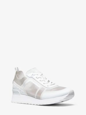 Eddy Nylon and Leather Trainer