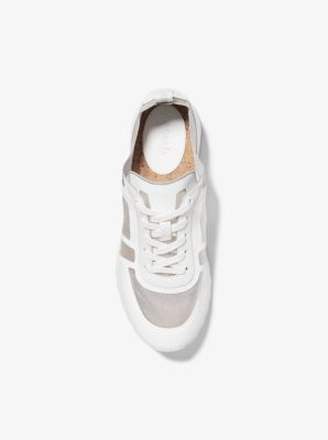 Eddy Nylon and Leather Trainer