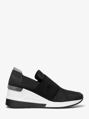 Michael michael kors felix on sale metallic mesh and leather trainer