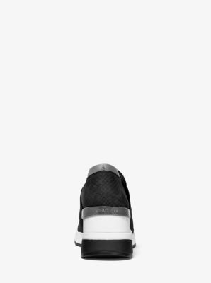 Michael kors felix scuba cheap and embossed leather sneaker