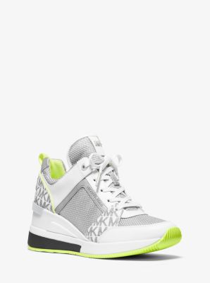 Georgie Logo Mixed-Media Trainer