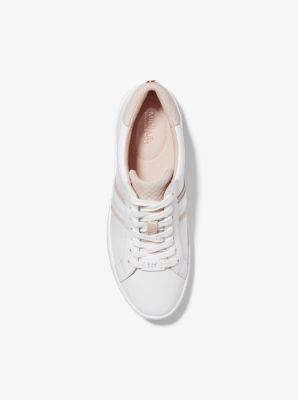 Espadrille Irving en cuir gaufré à motif de serpent et à rayures