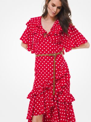 Michael kors red polka dot dress best sale