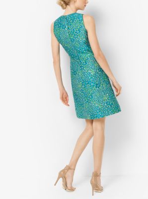 Michael kors luxe teal dress sale