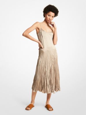 Michael Kors Women's Pleated Slip Dress