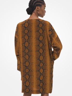 Python Silk Crepe De Chine Dress
