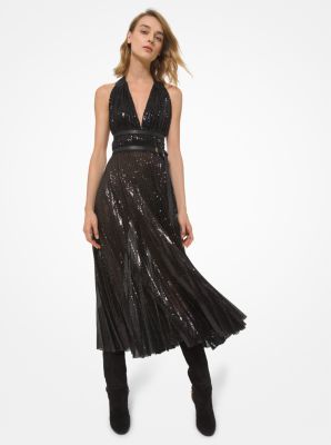 Top 96+ imagen michael kors black sparkly dress