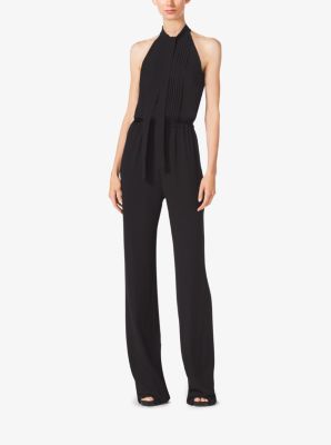 Silk-Georgette Halter Jumpsuit | Michael Kors