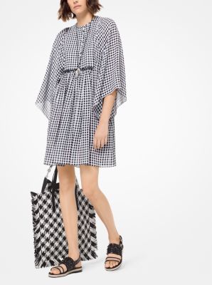 Gingham Flutter-sleeve Dress | Michael Kors