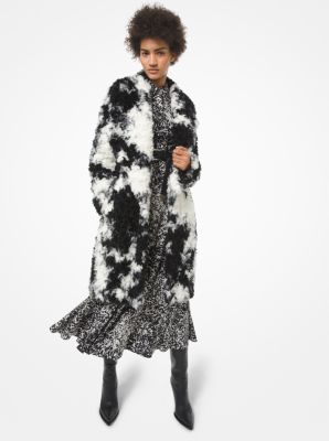 Speckled Pony Print Silk Crepe de Chine Shirtdress