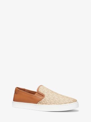 Michael kors brown store slip on sneakers