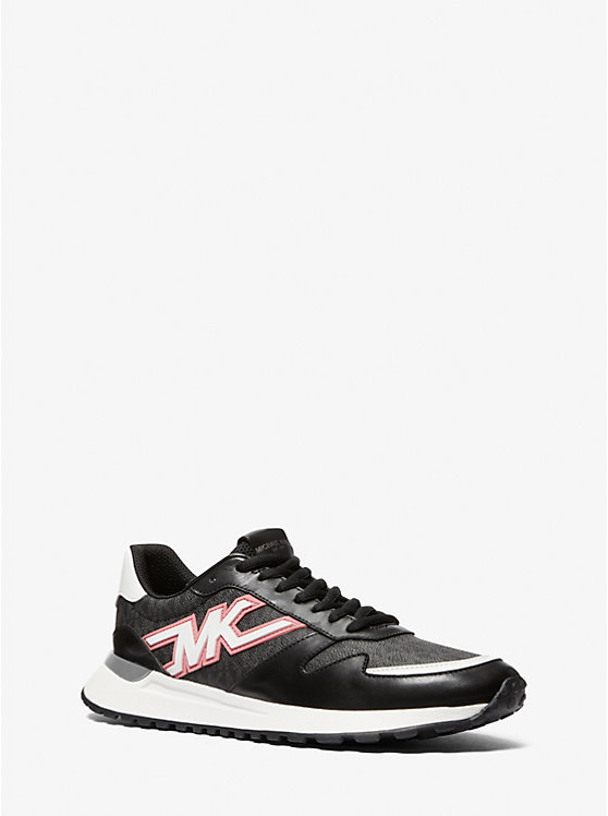 Dax Logo and Leather Trainer image number 0