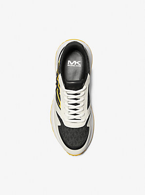 Dax Logo and Leather Trainer