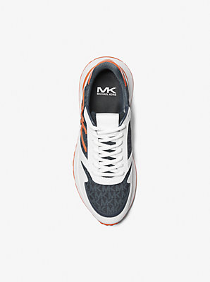 Dax Logo and Leather Trainer