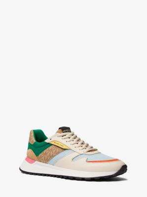 Dax Color-Block Mixed-Media Trainer