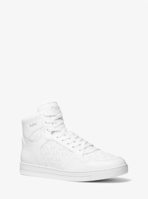 Jacob Leather and Signature Logo High-Top Sneaker | Michael Kors