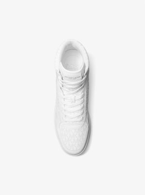 Jacob Leather and Signature Logo High-Top Sneaker | Michael Kors