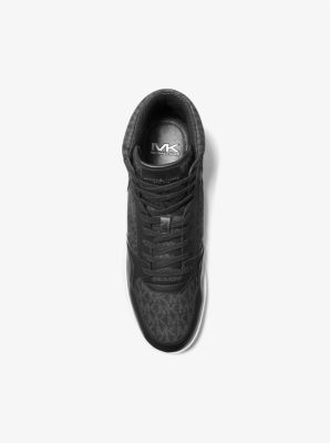 Jacob Leather and Signature Logo High-Top Sneaker | Michael Kors