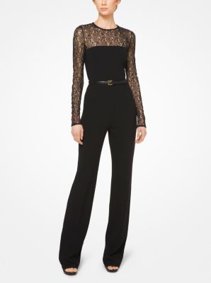 michael kors lace sleeve jumpsuit
