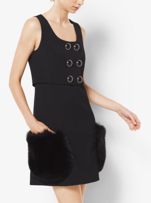 Fox Pocket Wool-Crepe Broadcloth Jumper