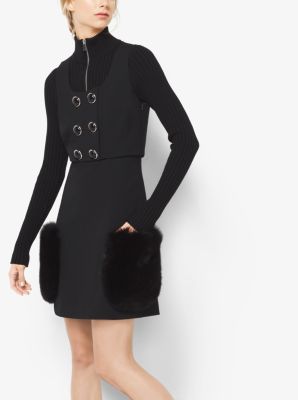 Fox Pocket Wool-Crepe Broadcloth Jumper