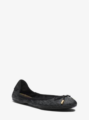 Logo Print Ballet Flat Michael Kors Canada